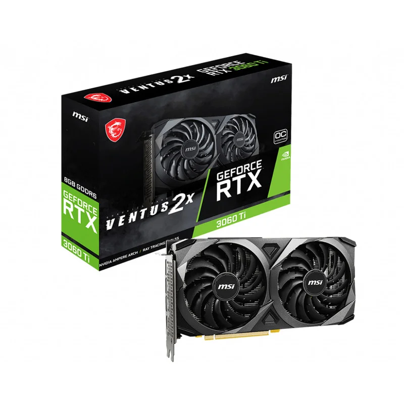 کارت گرافیک ام اس آی مدل GeForce RTX 3060 Ti VENTUS 2X 8G (استوک)(دسته دوم)