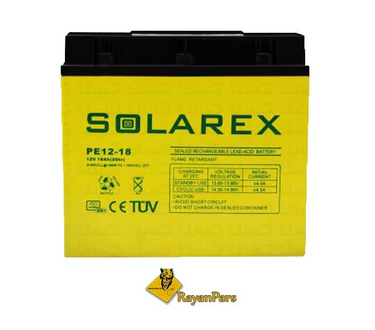 باتری یو پی اس ۱۲ ولت 18 آمپر سولارکس
