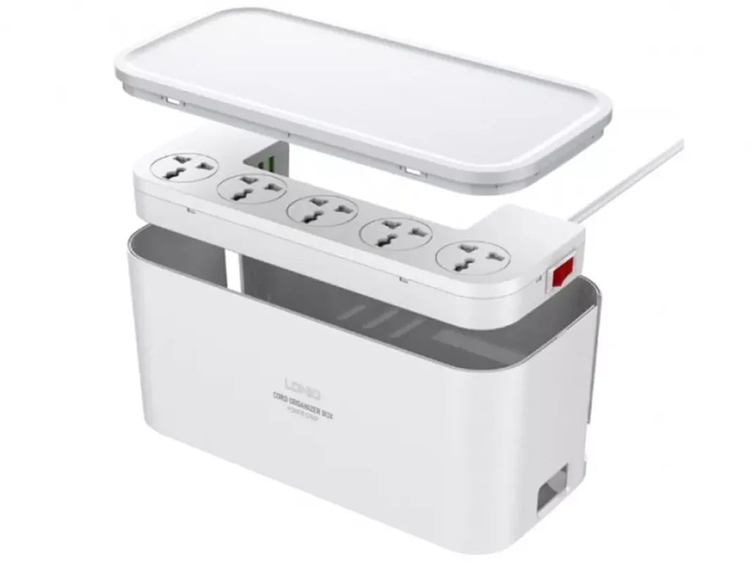 چند راهی برق و نظم دهنده 5 سوکت و 3 یواسبی الدنیو LDNIO Management Power Strip Box SC5309